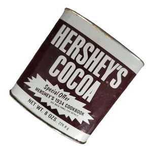 Vintage Metal Hersheys Cocoa Collectable Tin - 8 oz Tin